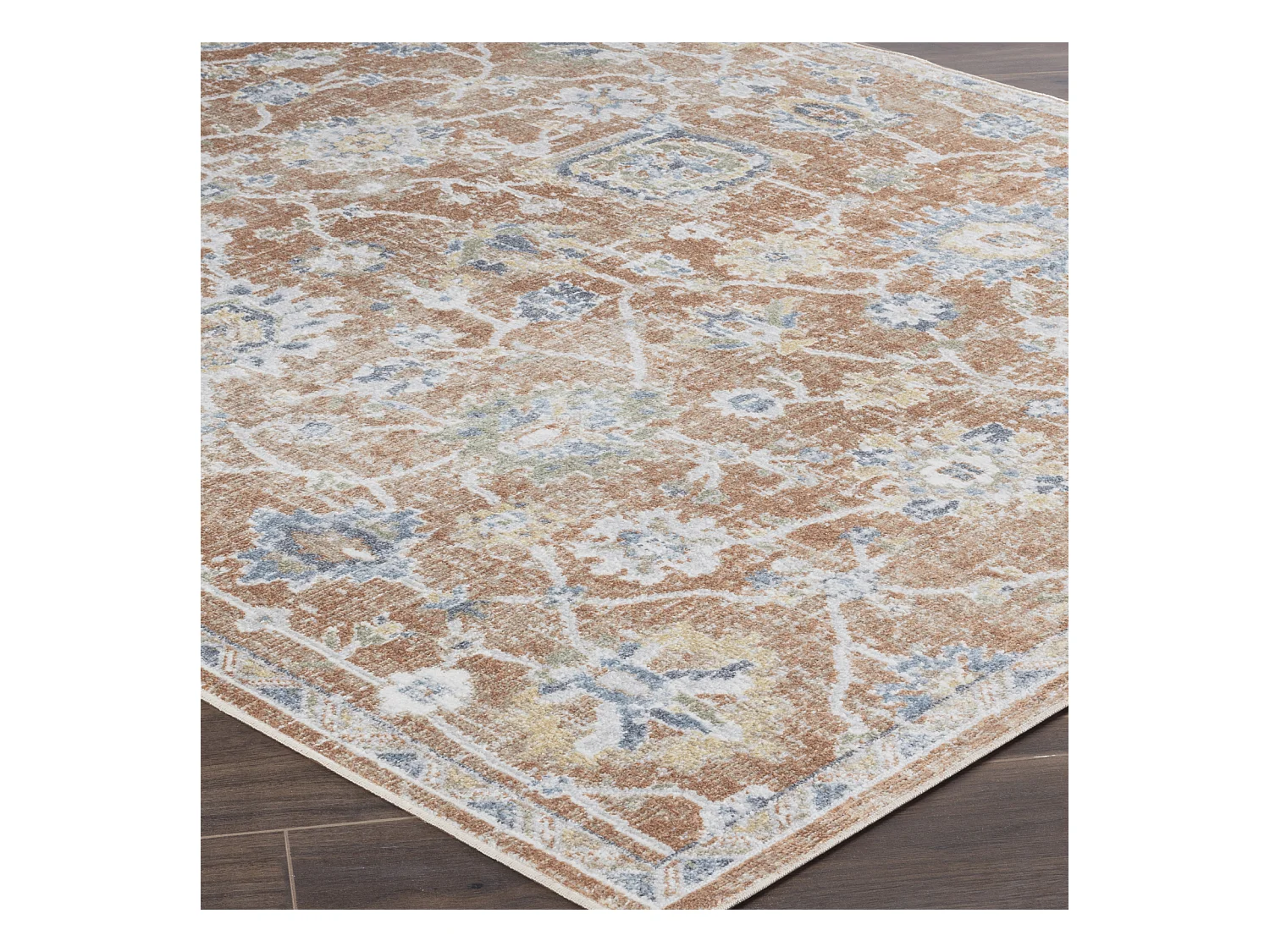 Tapis Vintage Lavable en Machine - Terracotta - 160x213cm - RUBY