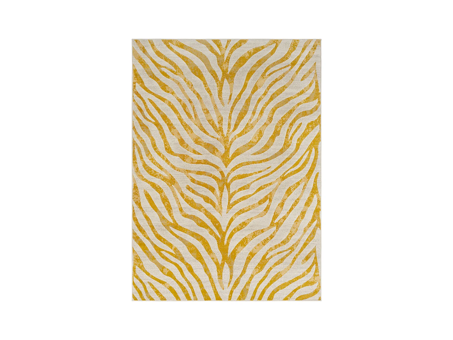 Tapis Zébré Bohème - Jaune/Beige - 160x220cm - CYBELE