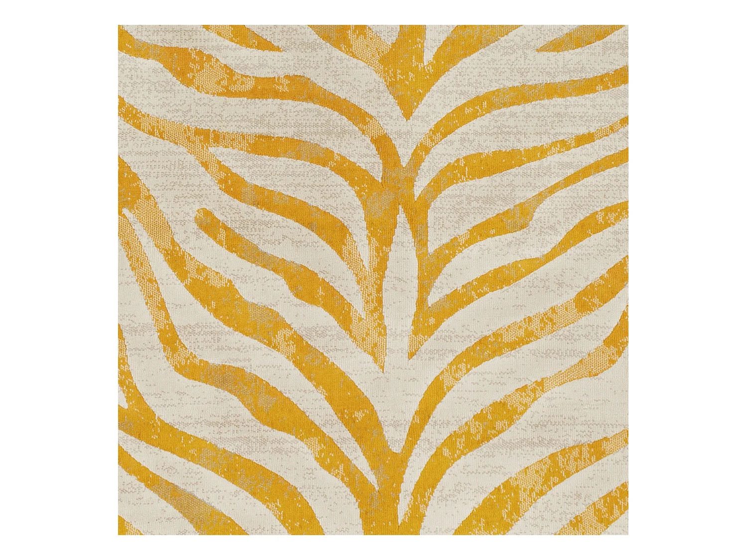 Tapis de Couloir Zébré Bohème - Jaune/Beige - 80x220cm - CYBELE
