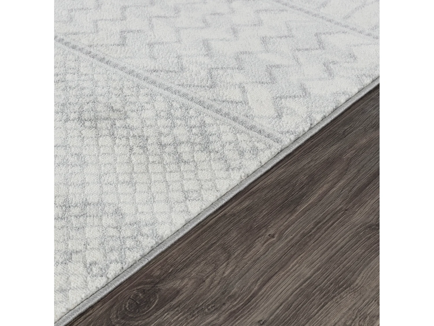 Tapis Scandinave Bohème - Gris/Ivoire - 160x220cm - ADELE