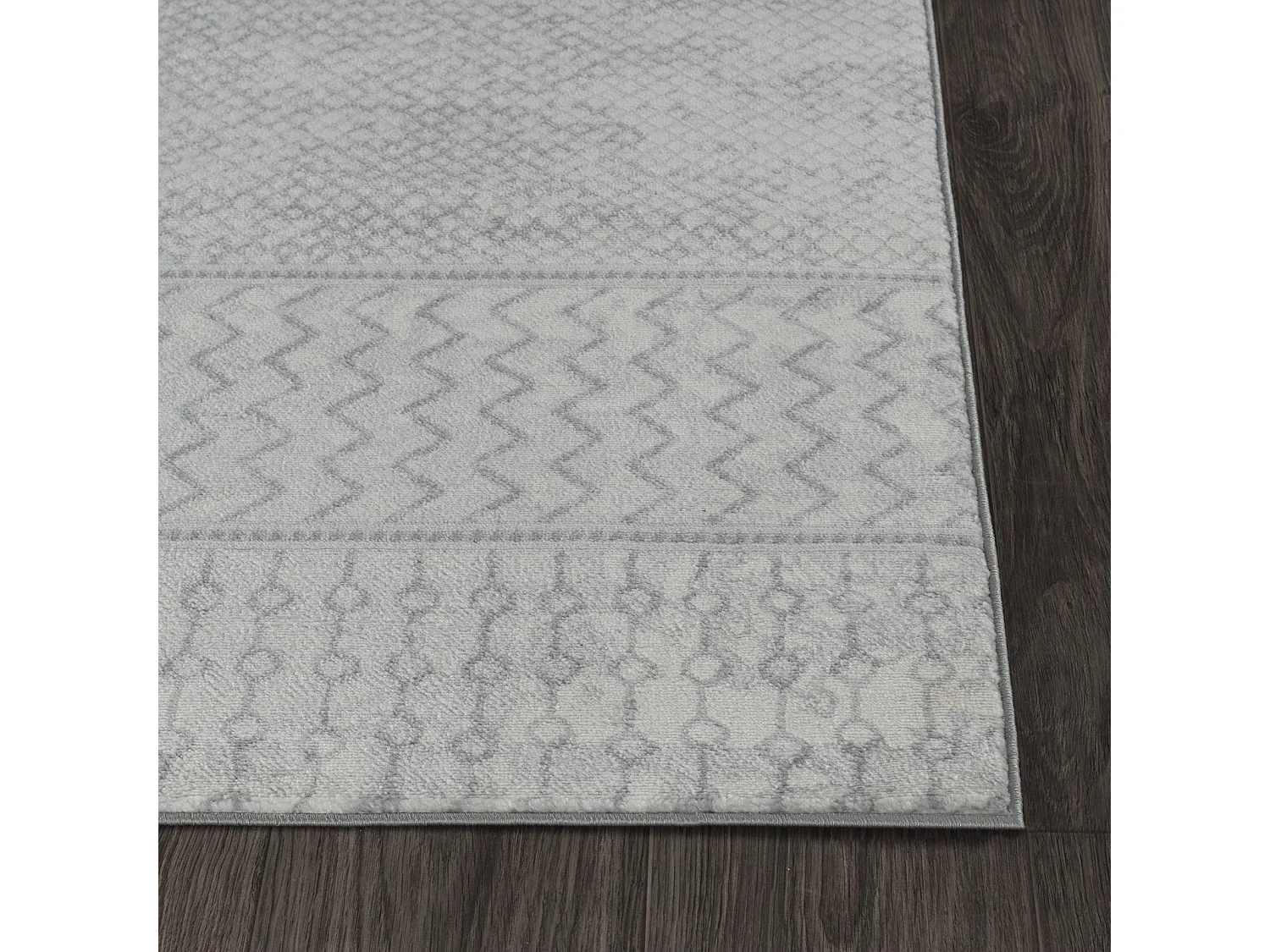Tapis Scandinave Bohème - Gris/Ivoire - 160x220cm - ADELE