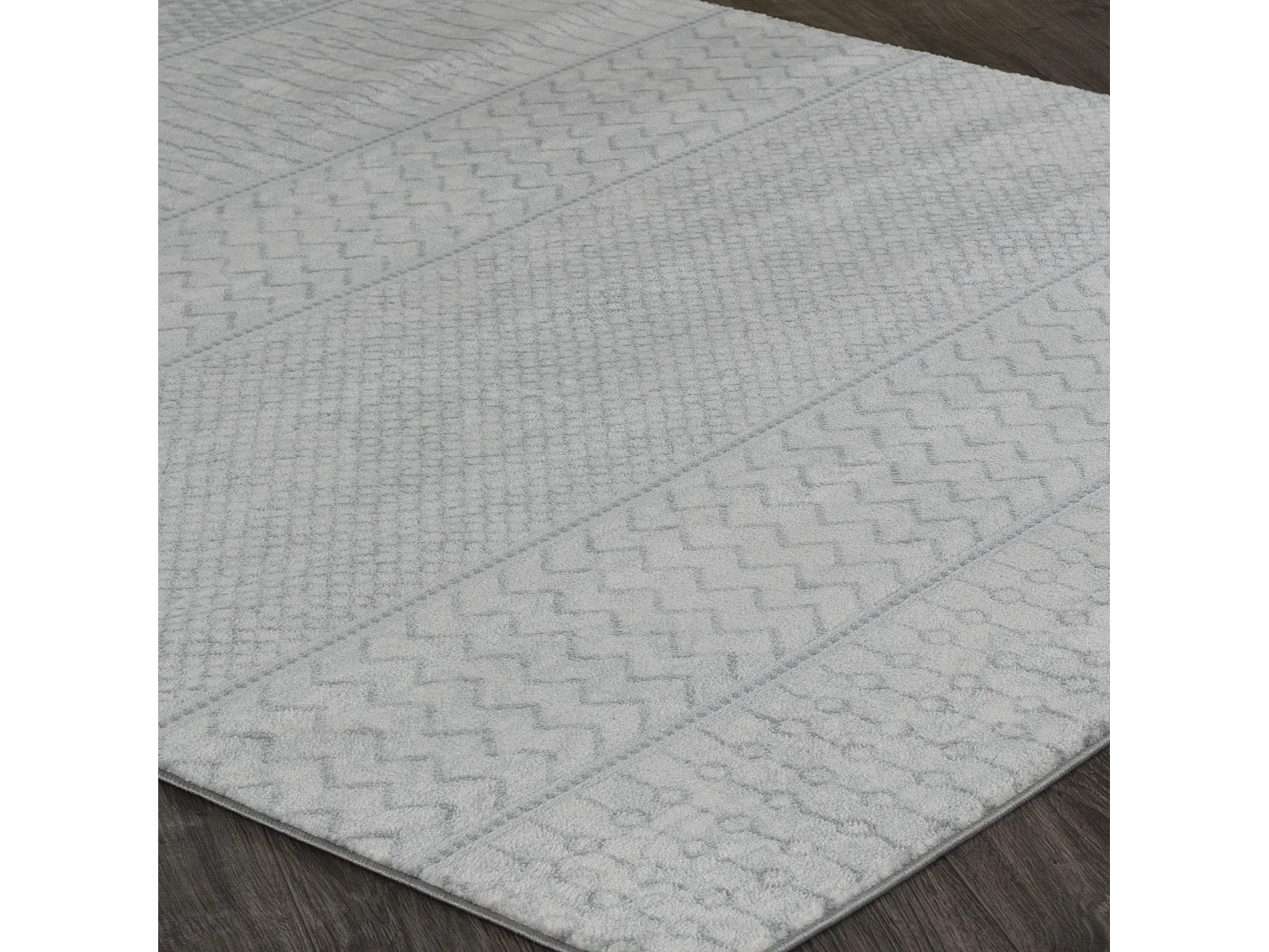 Tapis Scandinave Bohème - Gris/Ivoire - 160x220cm - ADELE