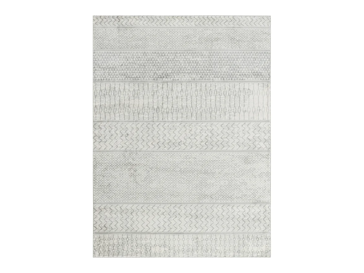 Scandinavisch Boho Tapijt - Grijs/Ivoor - 160x220cm - ADELE