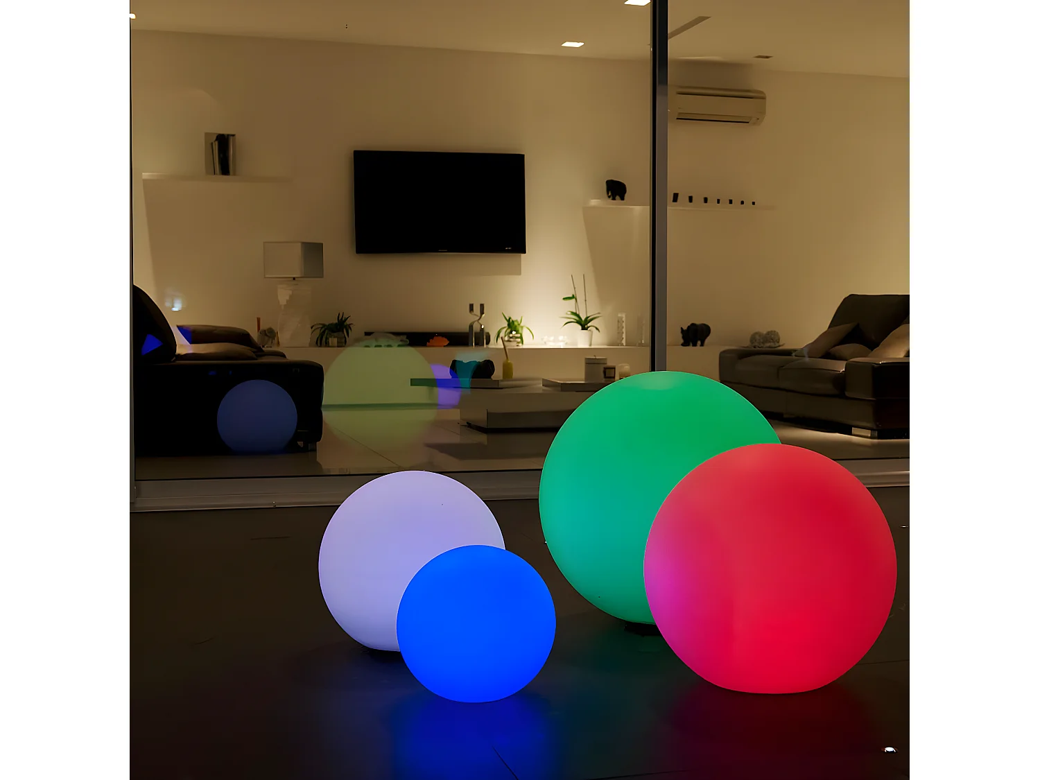 Boule lumineuse sans fil flottante LED BOBBY Multicolore Polyéthylène D40CM