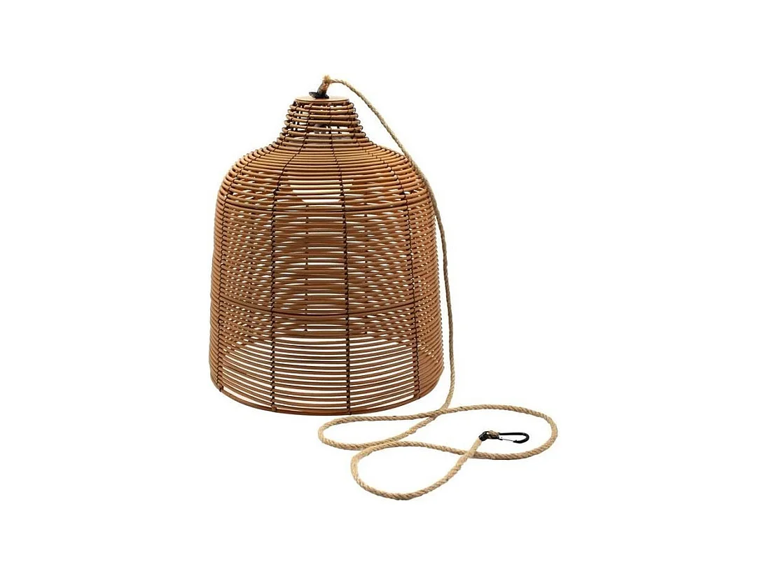 Suspension extérieur sans fil HANG BOHEME Bois Poly rotin D30CM