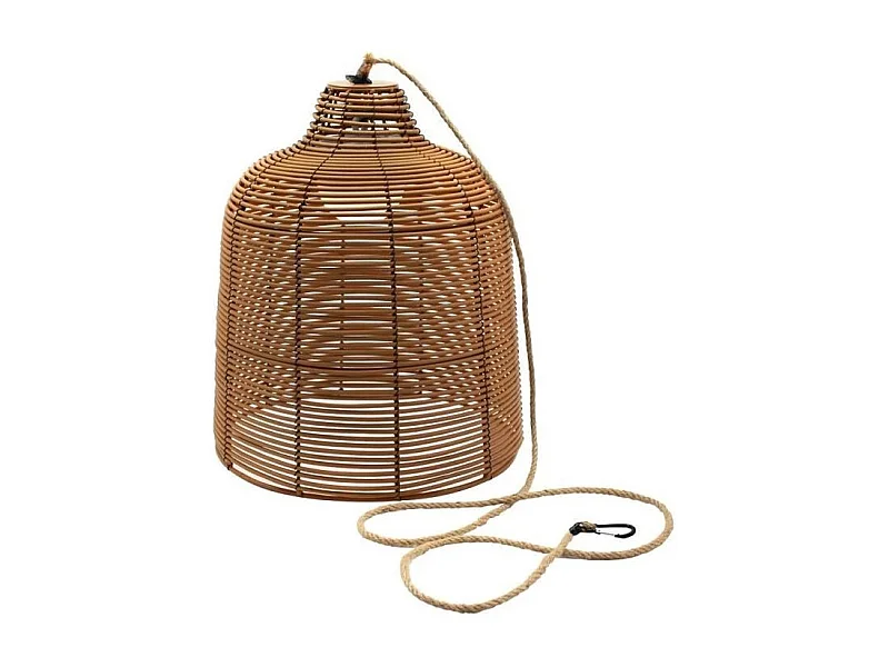 Suspension extérieur sans fil HANG BOHEME Bois Poly rotin D30CM