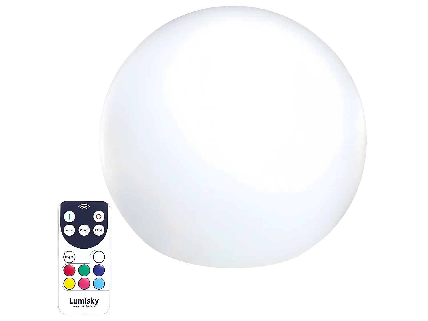 Boule lumineuse sans fil flottante LED BOBBY Multicolore Polyéthylène D60CM
