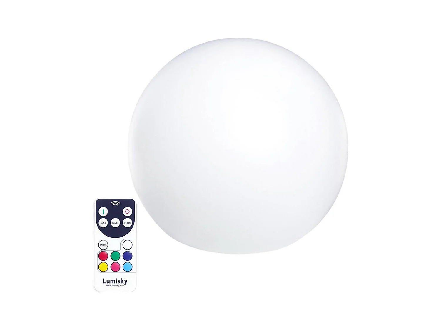 Boule lumineuse sans fil flottante LED BOBBY Multicolore Polyéthylène D50CM