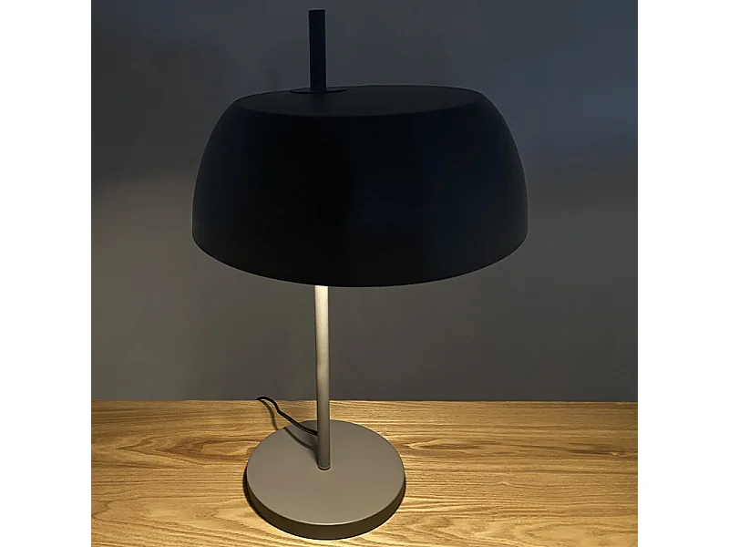 Lampe de bureau avec abat-jour en métal gris H54 cm - POLY 5621