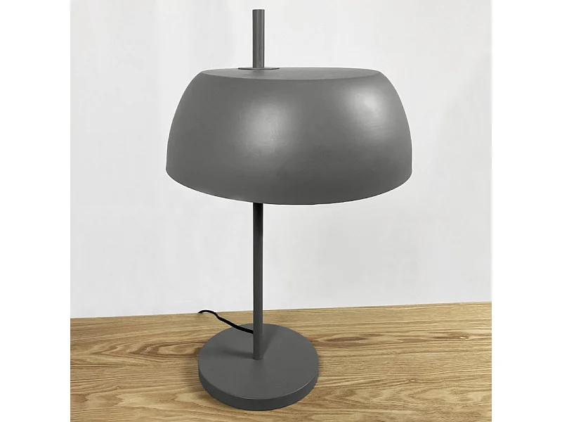 Lampe de bureau avec abat-jour en métal gris H54 cm - POLY 5621