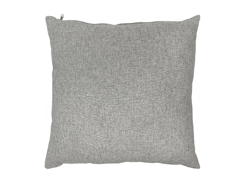 Coussin chambray en polyester gris clair 45 x 45 cm - BES 4841