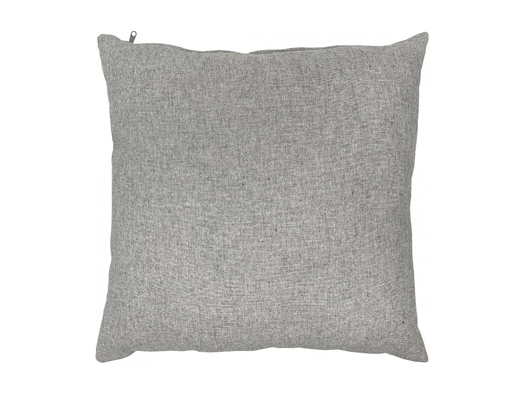 Coussin chambray en polyester gris clair 45 x 45 cm - BES 4841