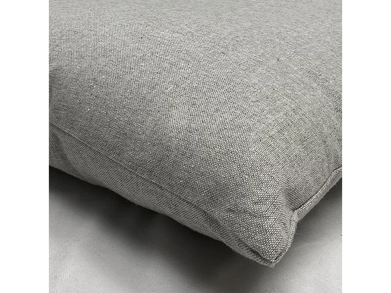 Coussin chambray en polyester gris clair 45 x 45 cm - BES 4841