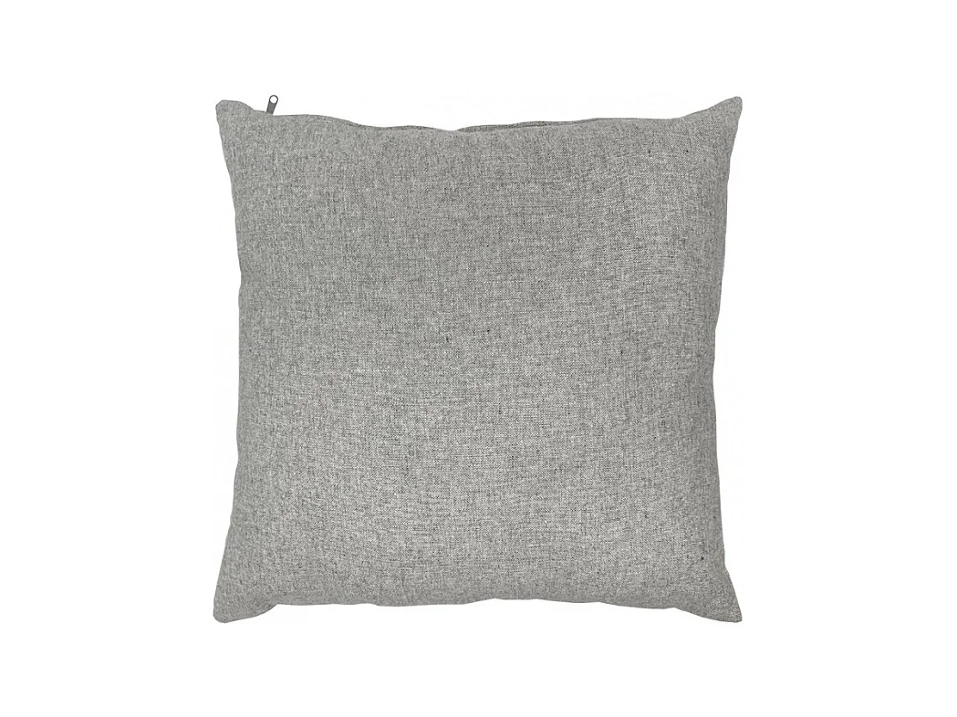 Coussin chambray en polyester gris clair 45 x 45 cm - BES 4841