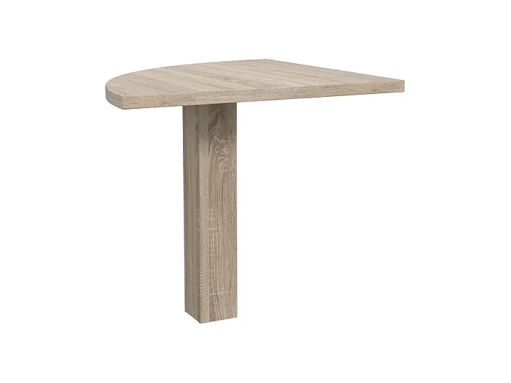 Option angle arrondi pour bureau décor chêne clair - OPIO