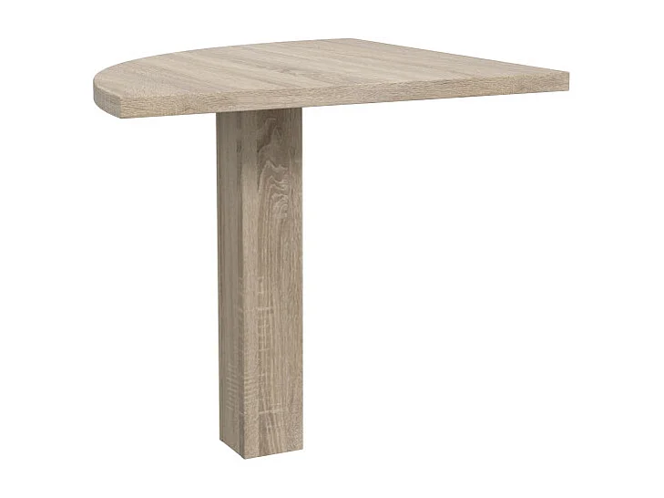 Option angle arrondi pour bureau décor chêne clair - OPIO