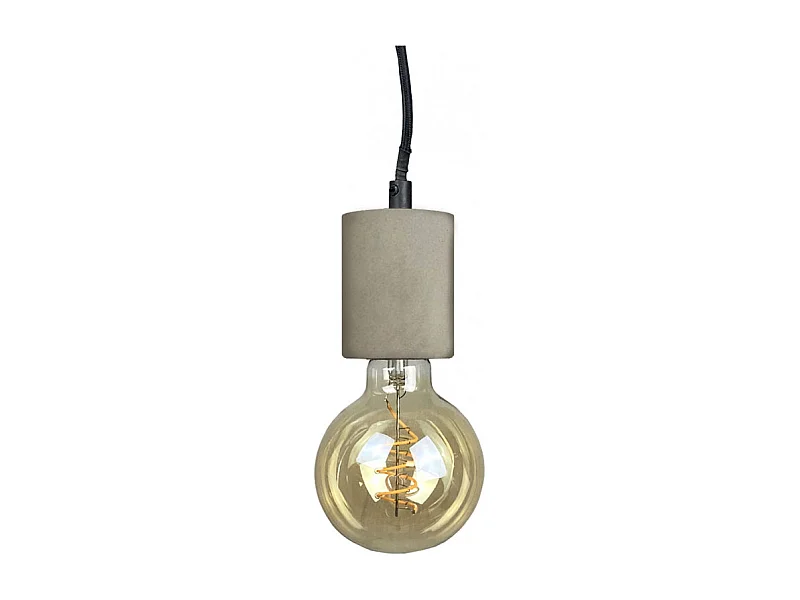 Suspension lumineuse ajustable en béton gris - CALO 5188