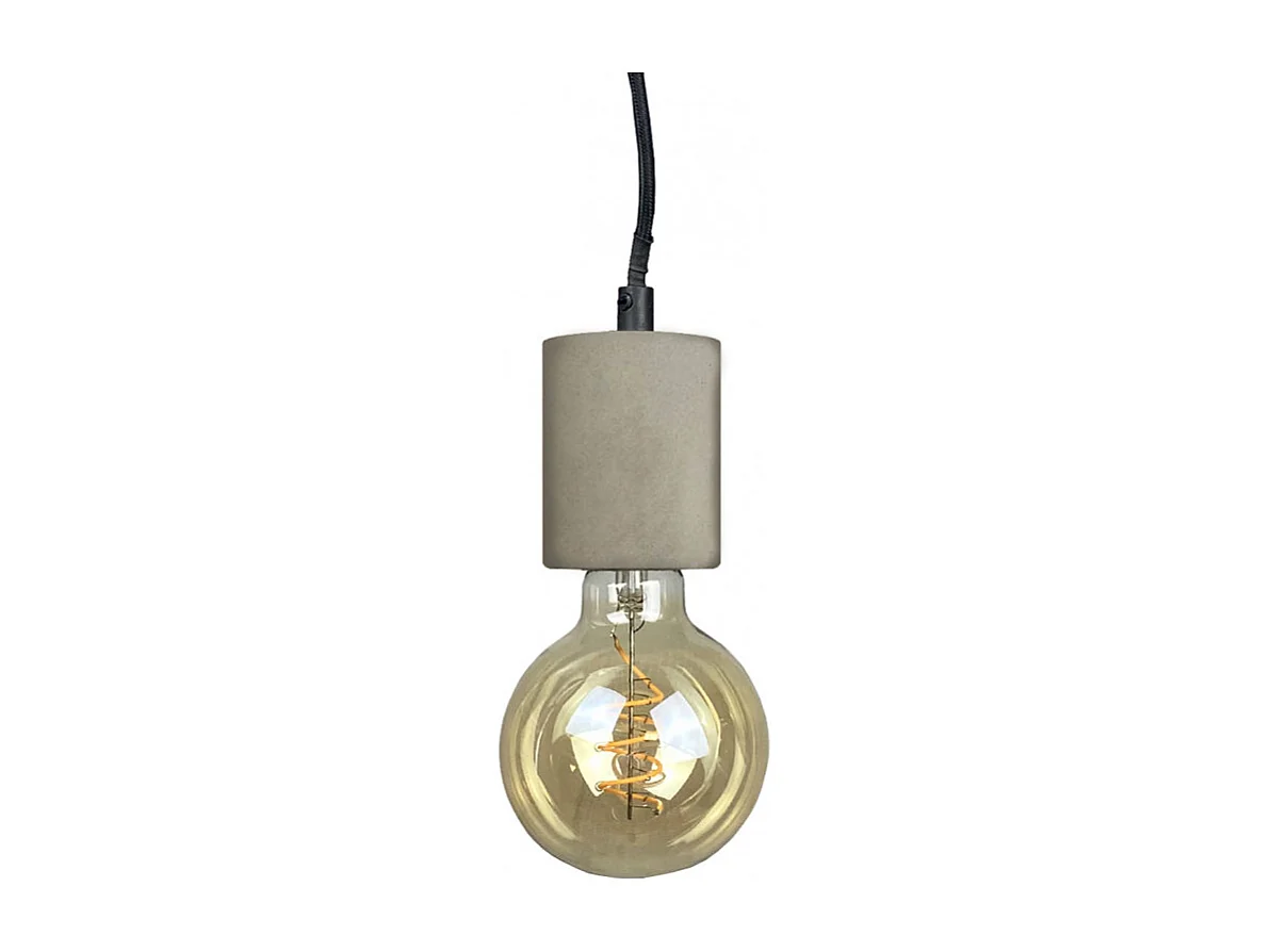 Suspension lumineuse ajustable en béton gris - CALO 5188