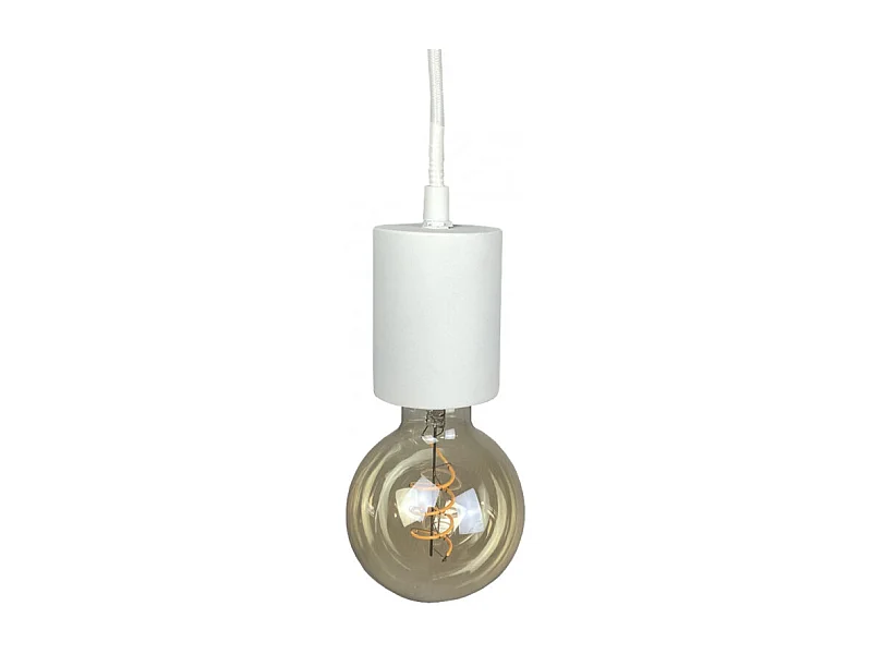 Suspension lumineuse ajustable en béton blanc - CALO 5225