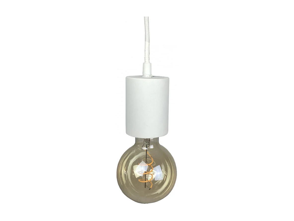 Suspension lumineuse ajustable en béton blanc - CALO 5225