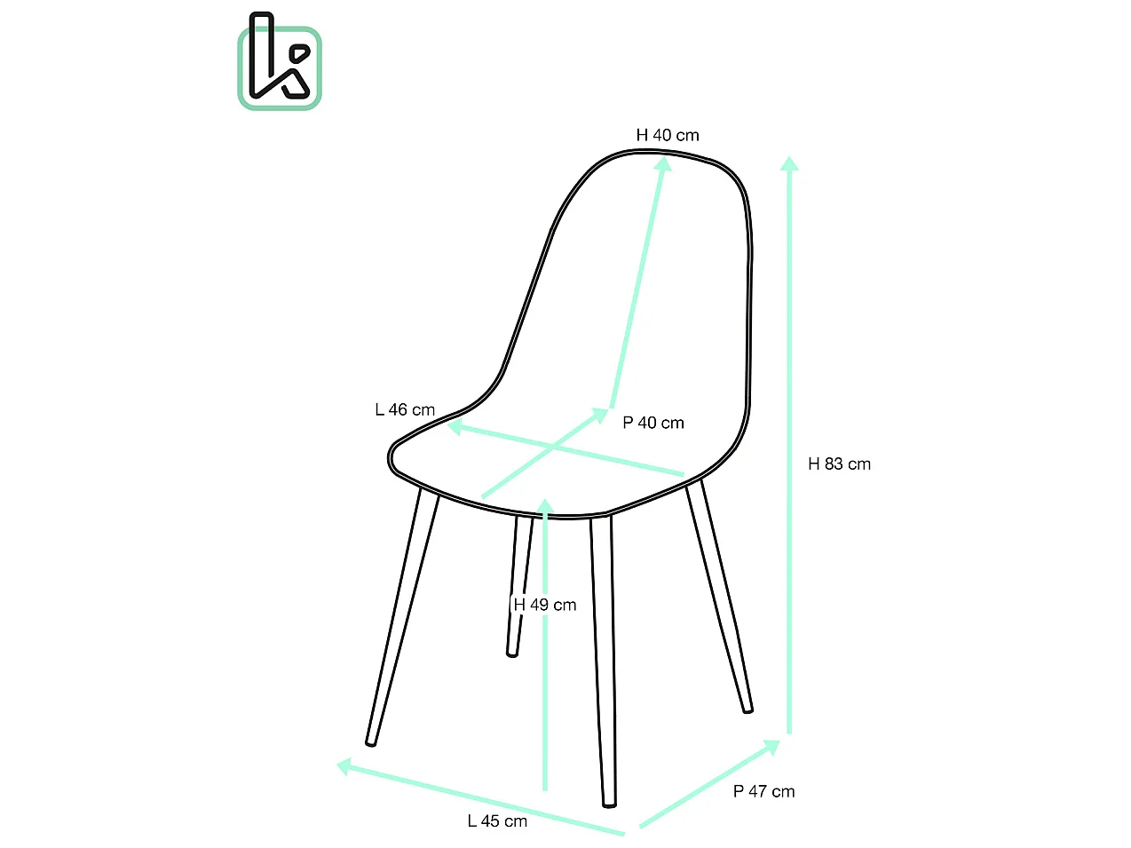 Lot 2 chaises Patchwork rembourré Salle à Manger Pieds métal ton bois NOVA (marron)
