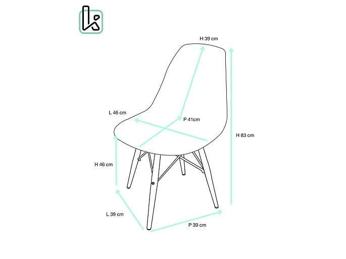 Lot 2 chaises scandinaves siège patchwork rembourré pieds bois NADIR (Marron)