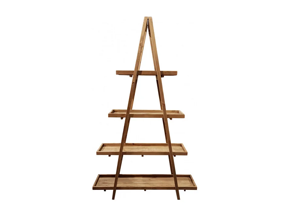 Etagères pyramide bois 4 niveaux pin recyclé - CHALET