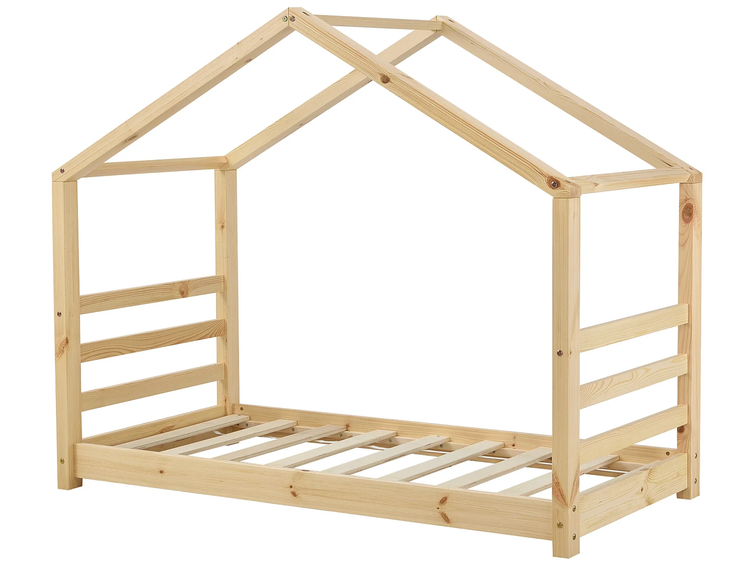 Lit d'enfant Vardø Bois Naturel 166x88x134cm [en.casa]