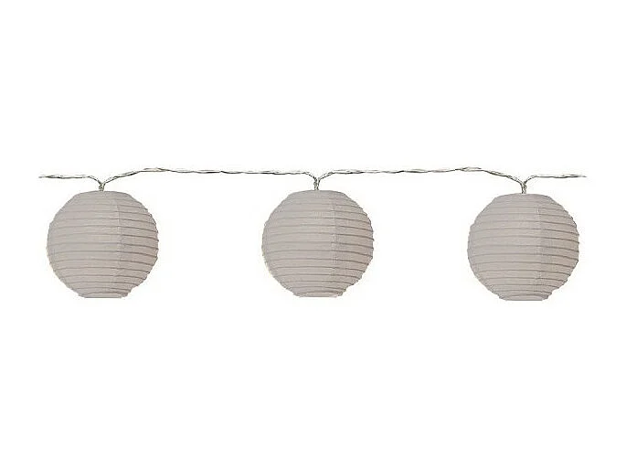 Guirlande lumineuse grise boules en papier 3,10 m