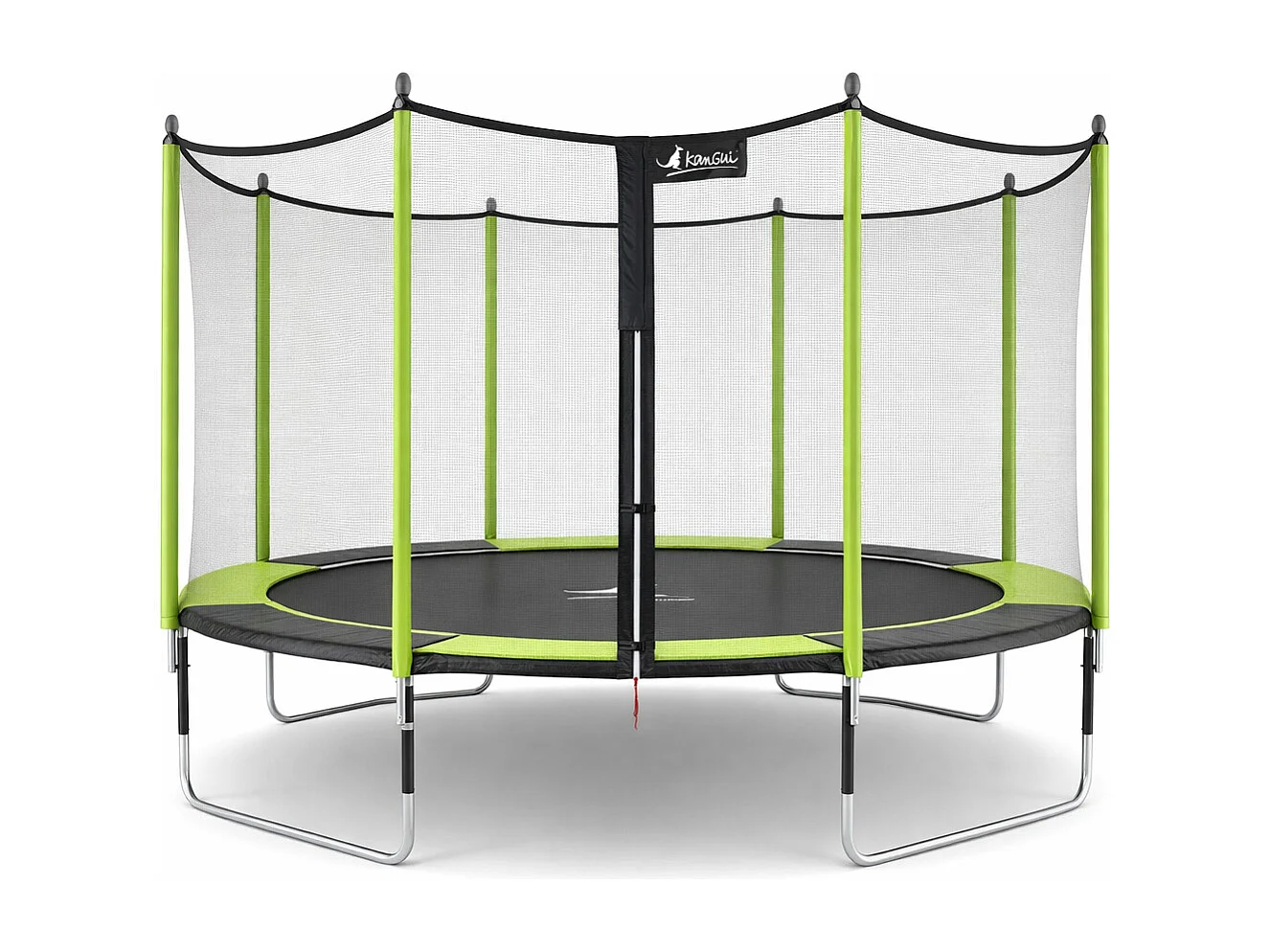 Kangui - Trampoline de jardin 365 cm + filet de sécurité JUMPI Vert/Noir 360