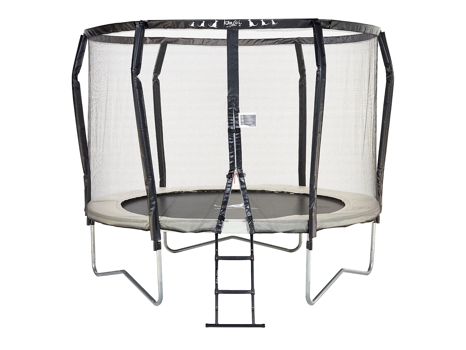 Kangui - Trampoline de jardin rond Ø300cm avec filet de sécurité + échelle - Fabrication européenne - Famili 300