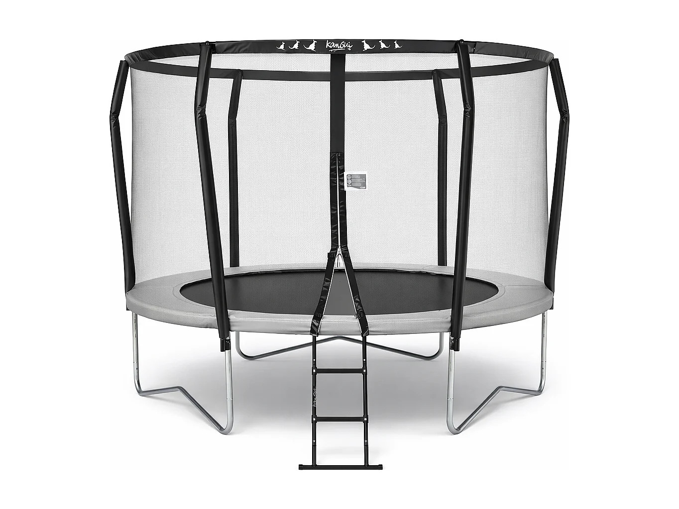KANGUI Trampoline de jardin rond Ø300cm avec filet de sécurité + échelle - Fabrication européenne - Famili 300