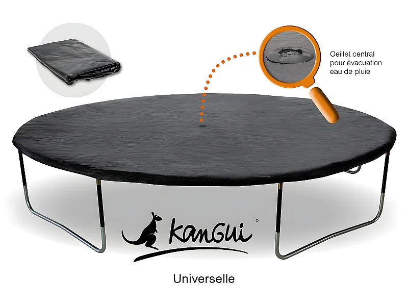 Kangui - Bâche de protection adaptable à tous trampolines de diamètre 430 cm