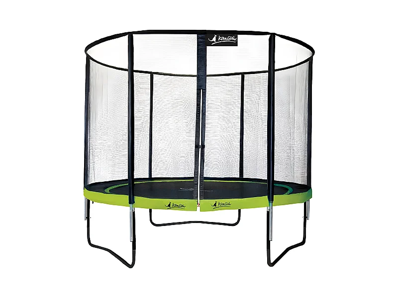 Kangui - Trampoline de jardin rond 305 cm + filet de sécurité | PUNCHI Vert 300