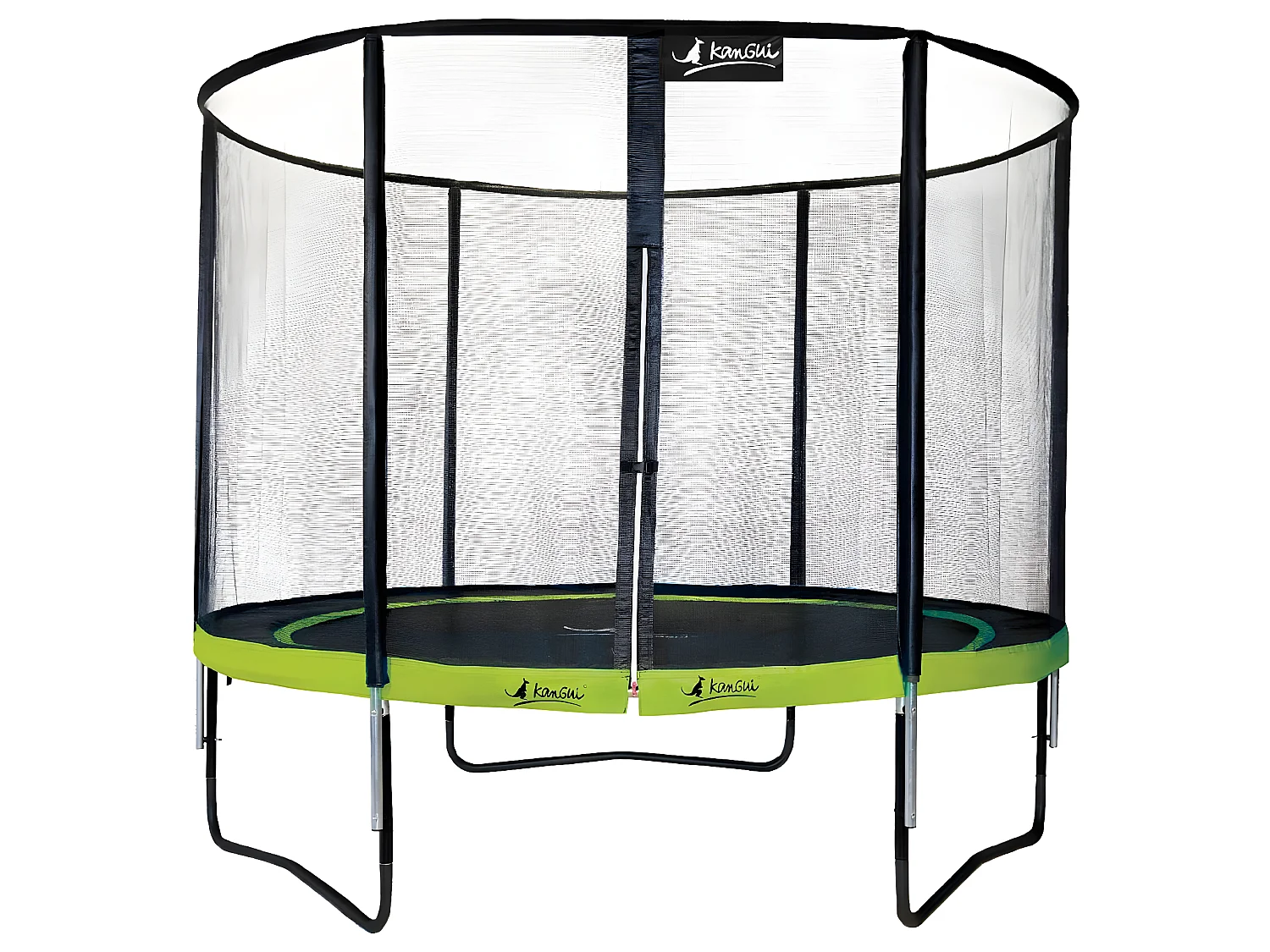 Kangui - Trampoline de jardin rond 305 cm + filet de sécurité | PUNCHI Vert 300