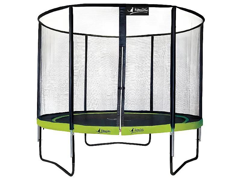 Kangui - Trampoline de jardin rond 305 cm + filet de sécurité | PUNCHI Vert 300