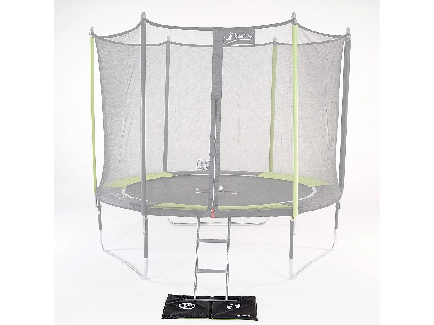 Kangui - Tapis de sol universel pour trampoline - Réversible noir ou vert