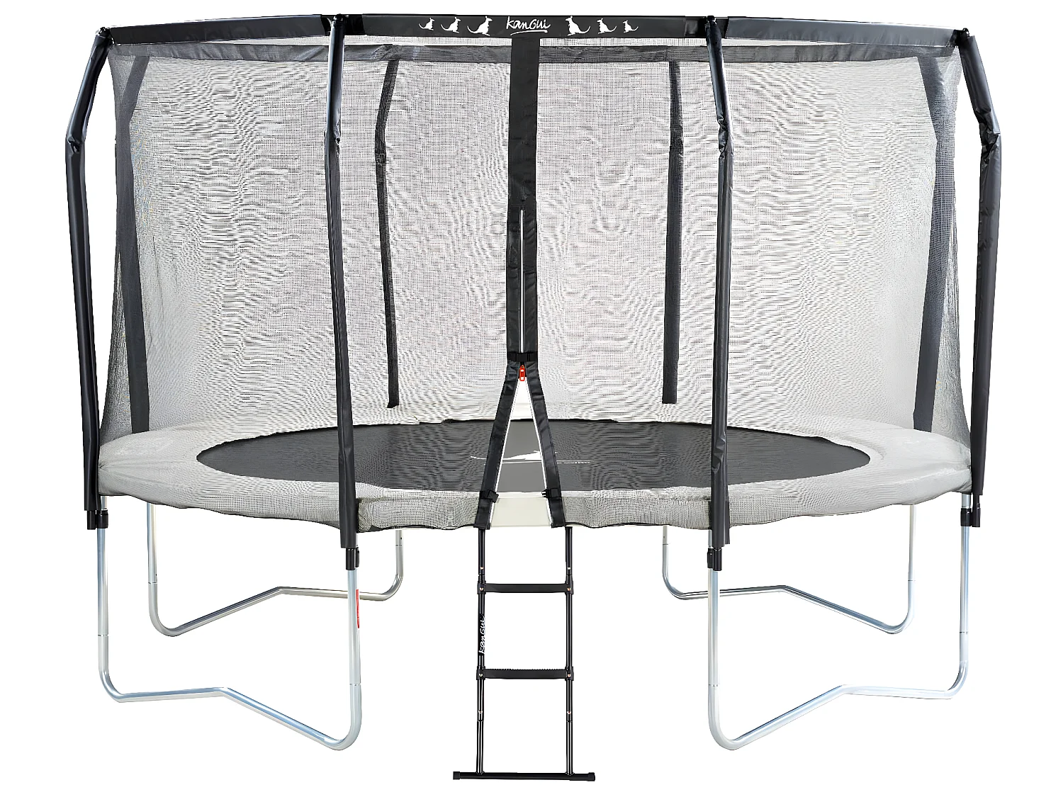 Kangui - Trampoline de jardin rond Ø366cm avec filet de sécurité + échelle - Fabrication européenne - Famili 360