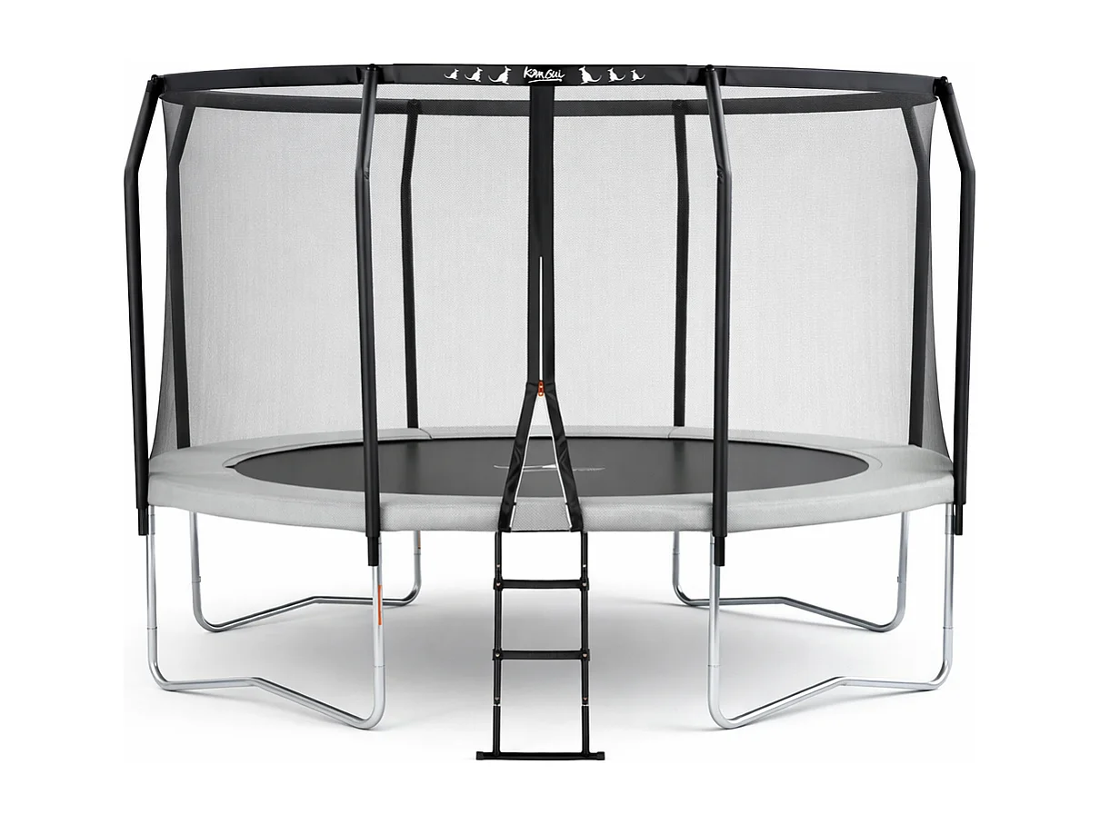 Kangui - Trampoline de jardin rond Ø360cm avec filet de sécurité + échelle - Fabrication européenne - Famili 360