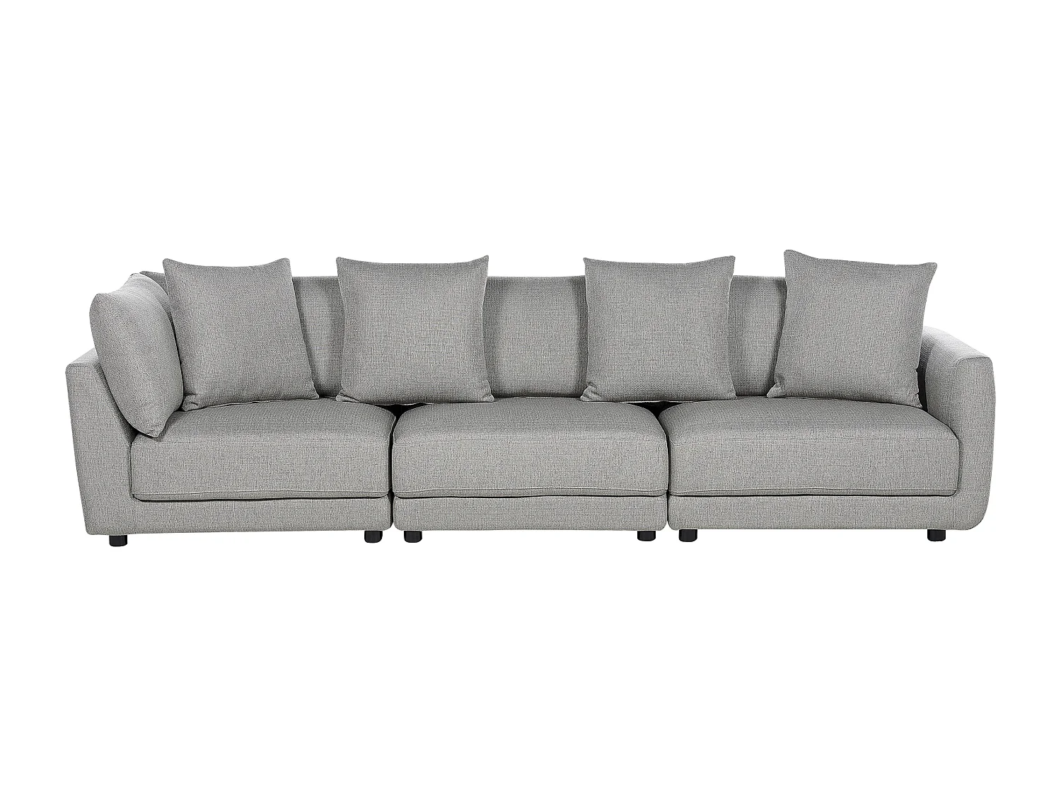 Canapé 3 places SIGTUNA Tissu Gris clair avec ottoman