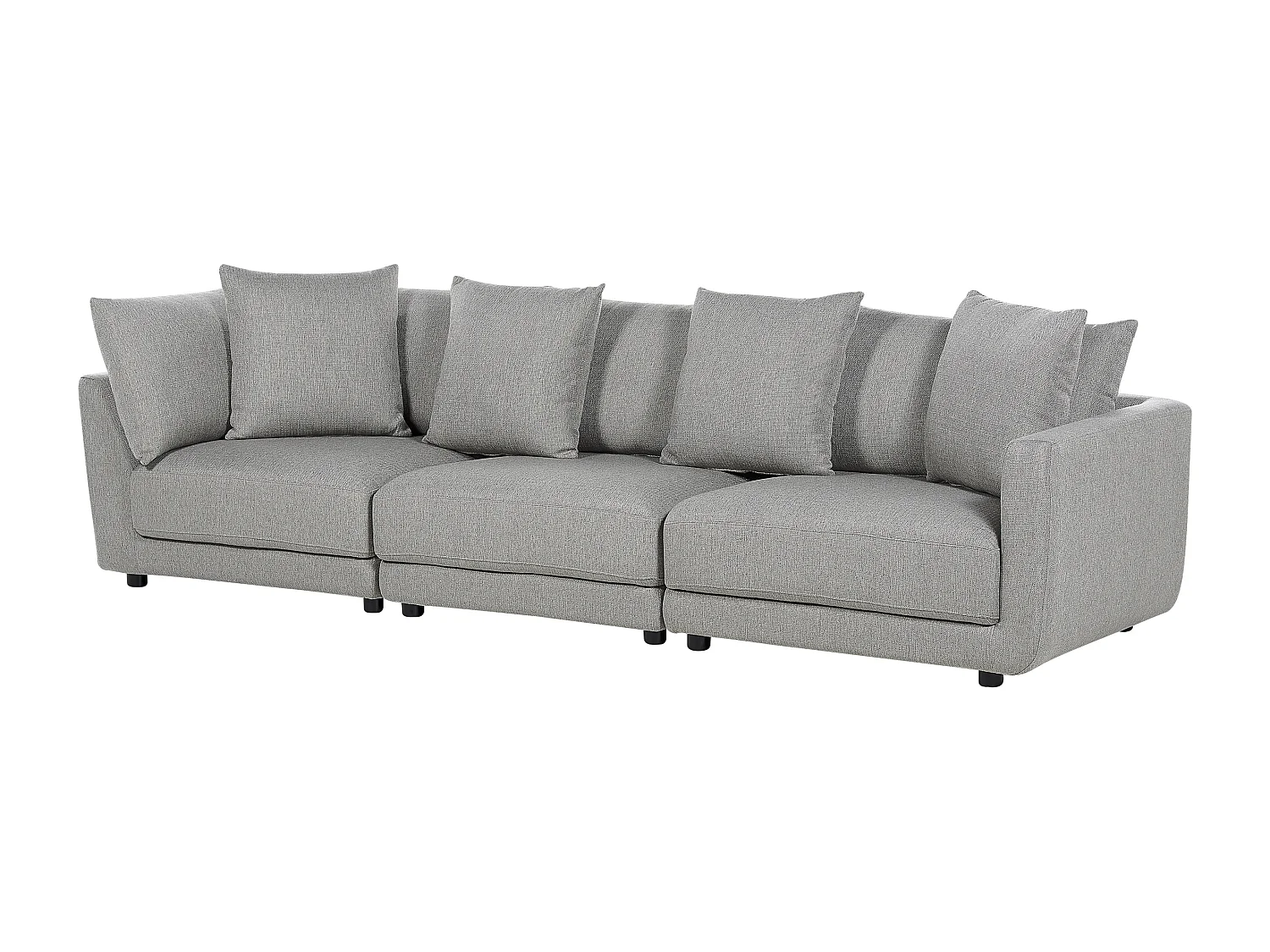 Canapé 3 places SIGTUNA Tissu Gris clair avec ottoman