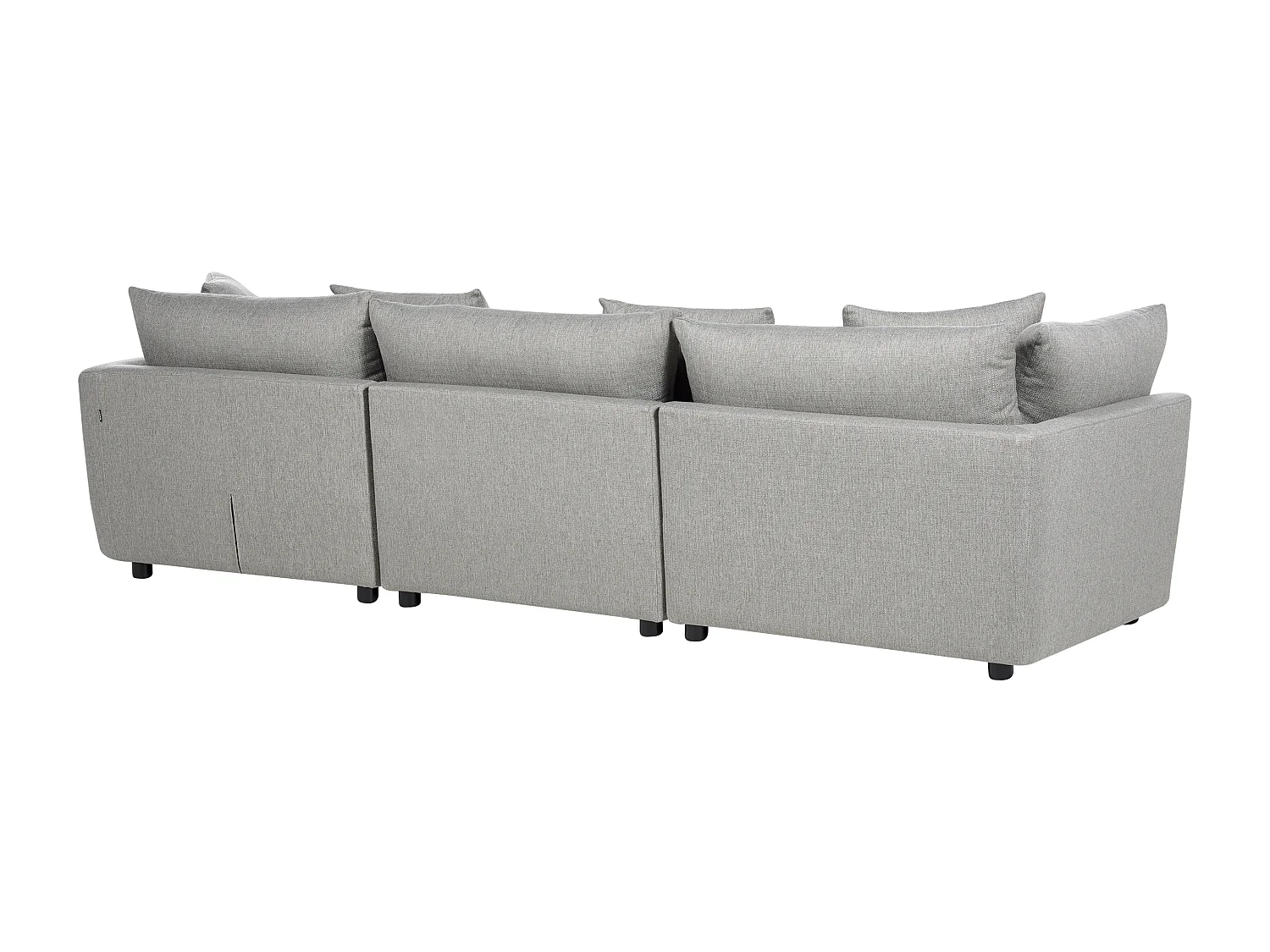 Canapé 3 places SIGTUNA Tissu Gris clair avec ottoman