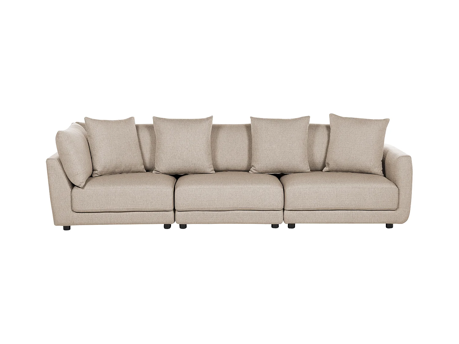 Canapé 3 places SIGTUNA Tissu Beige avec ottoman