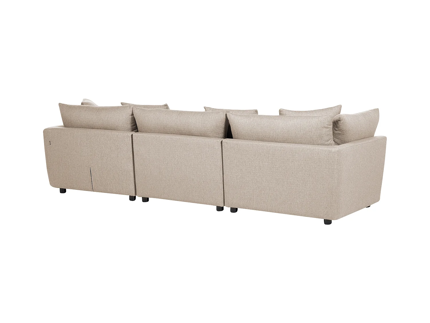 Canapé 3 places SIGTUNA Tissu Beige avec ottoman