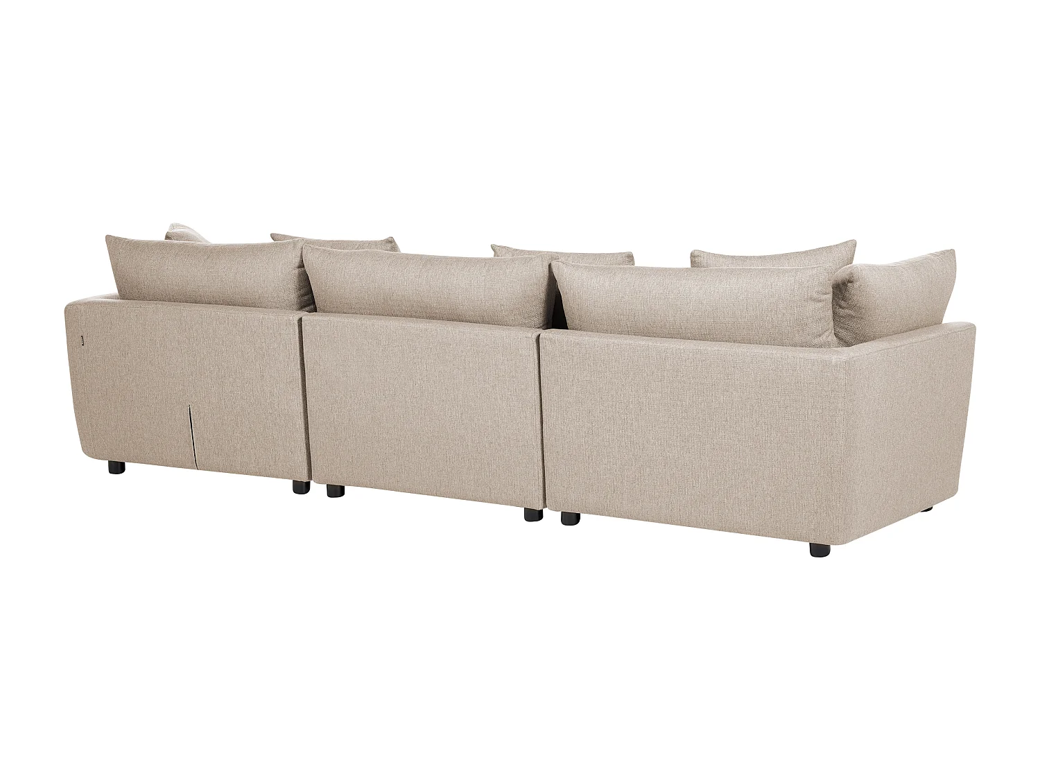 Canapé 3 places SIGTUNA Tissu Beige avec ottoman
