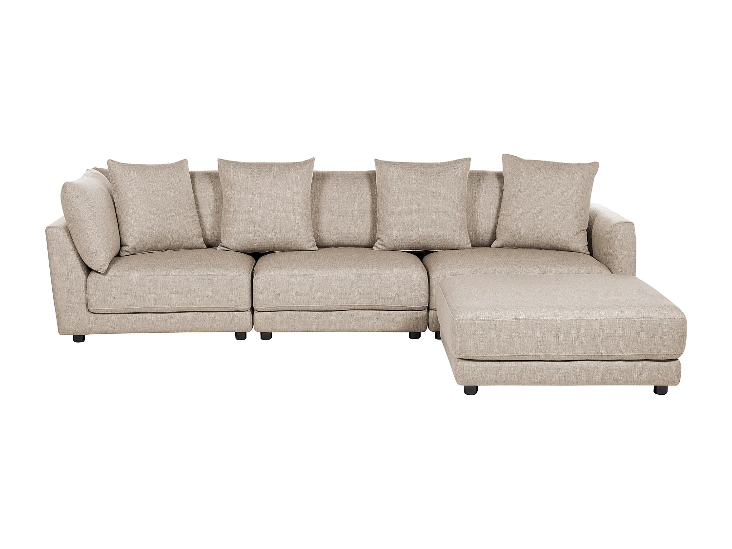 Sofa SIGTUNA Beżowy z otomaną dla 3 osób