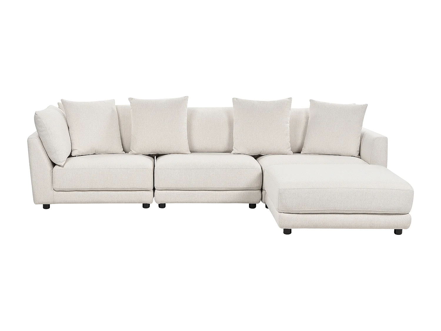 Sofá SIGTUNA Tecido Branco creme com repousa-pés 3 lugares