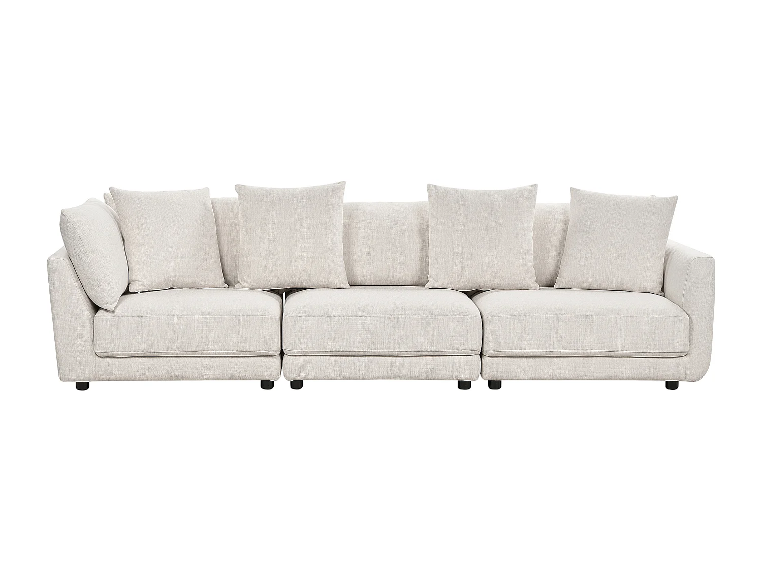 Sofá SIGTUNA Tecido Branco creme com repousa-pés 3 lugares