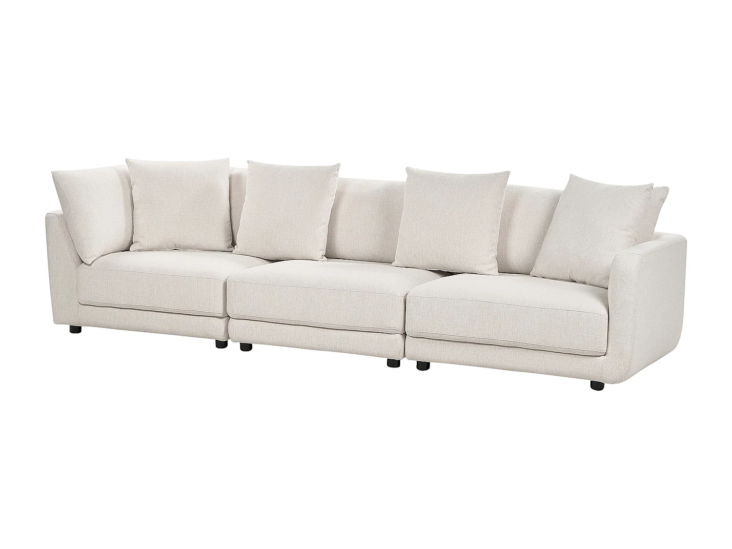 Sofá SIGTUNA Tecido Branco creme com repousa-pés 3 lugares