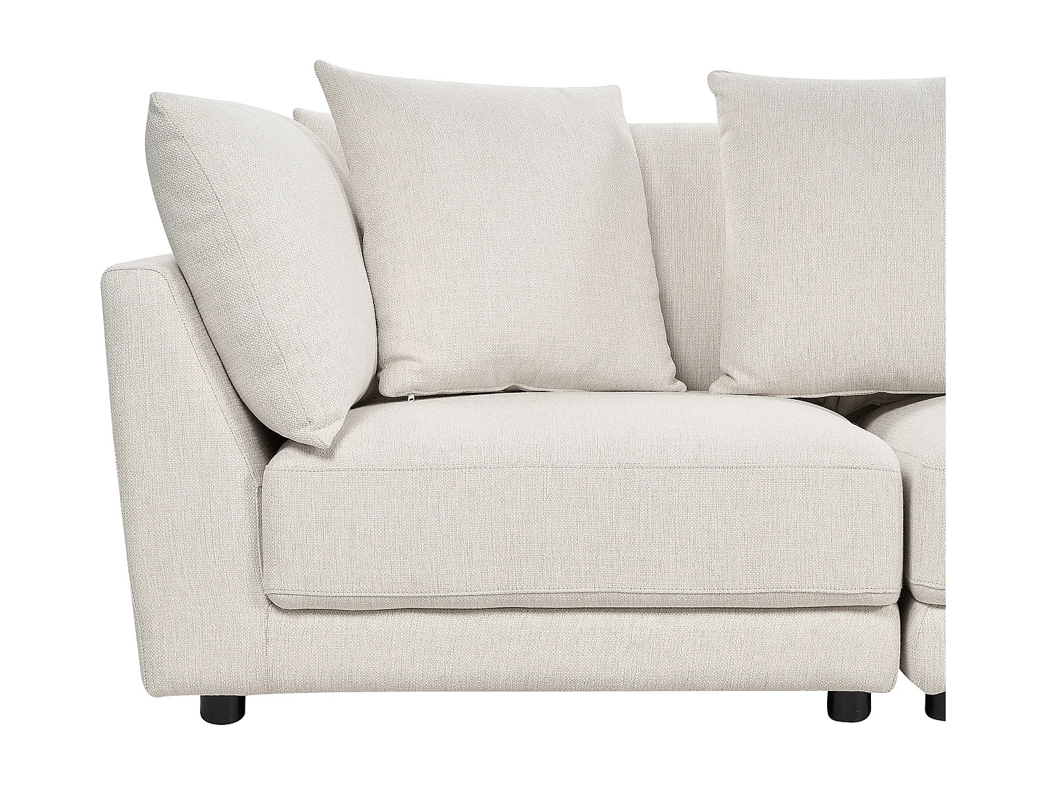 Sofá SIGTUNA Tecido Branco creme com repousa-pés 3 lugares